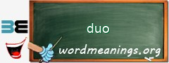 WordMeaning blackboard for duo